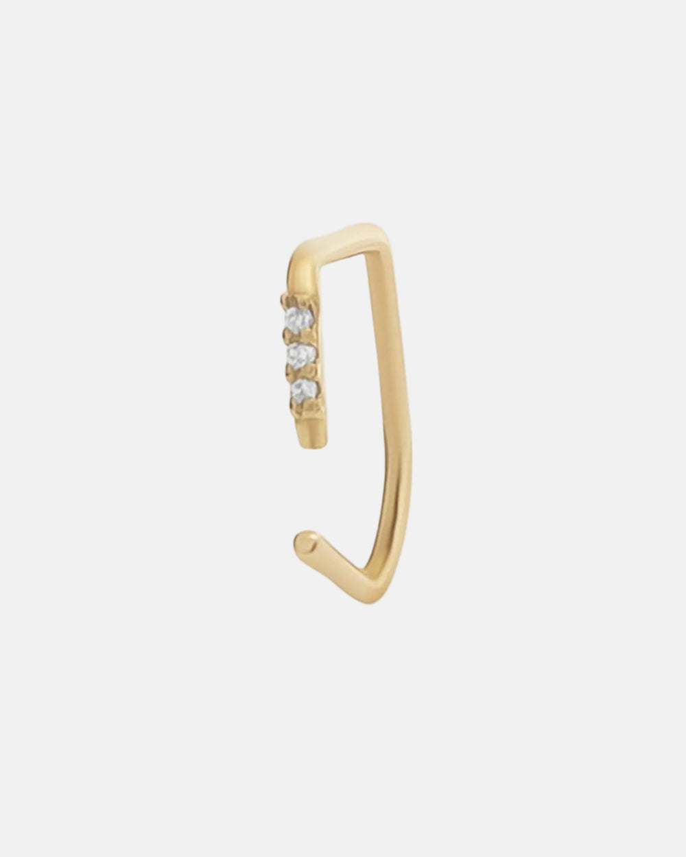 Diamond Open Claw Hoop by Labulgara - At Present Jewelry