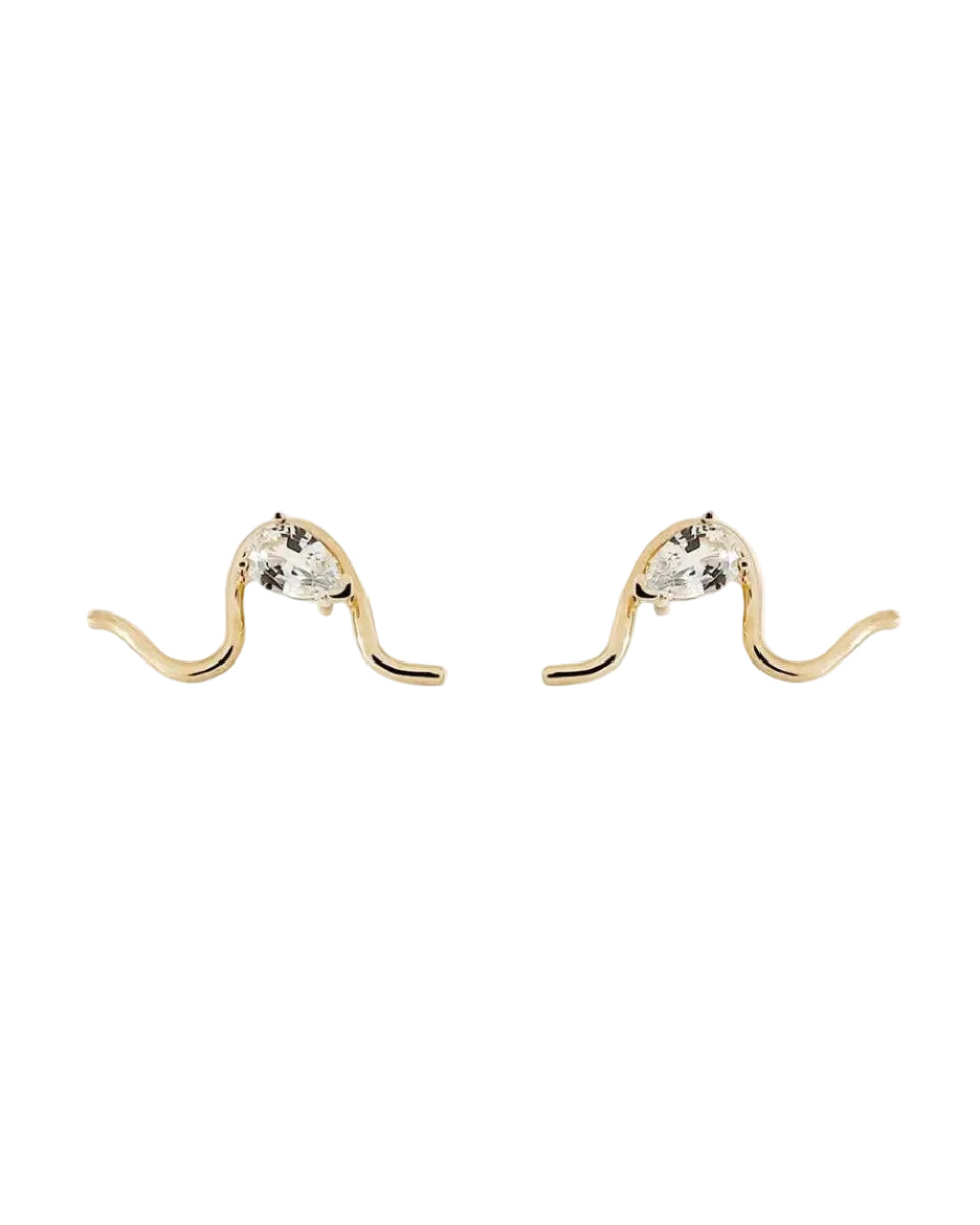 Diamond MuMu Wave Stud Earring by Labulgara - At Present Jewelry