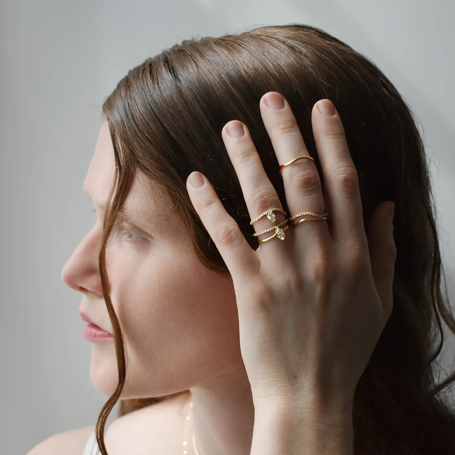 Nalu Plain Wave Band Ring by Labulgara - At Present Jewelry