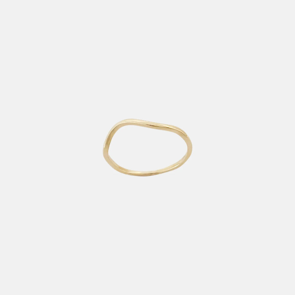 Nalu Plain Wave Band Ring by Labulgara - At Present Jewelry