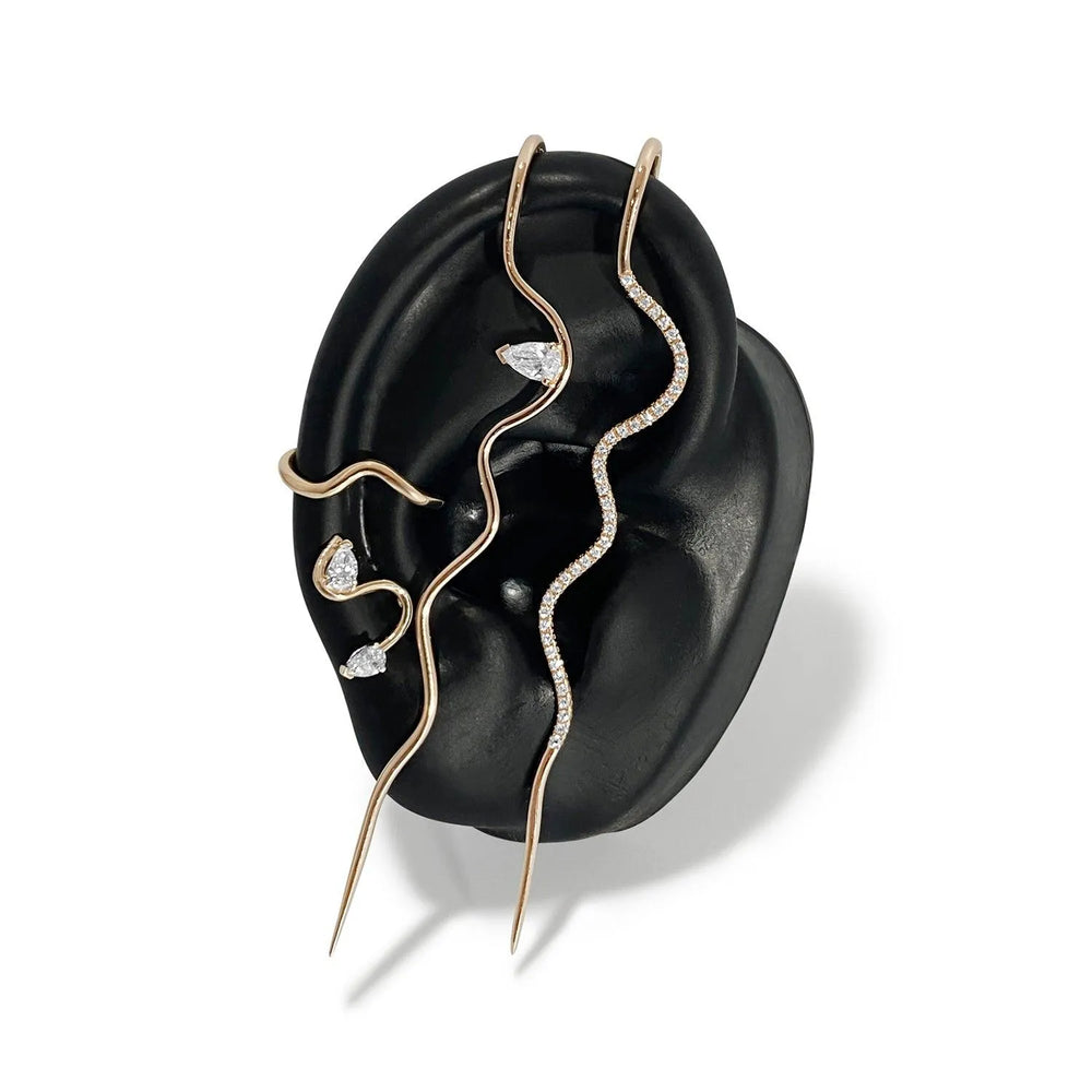 Ocean Wave Cuff Earring by Labulgara - At Present Jewelry