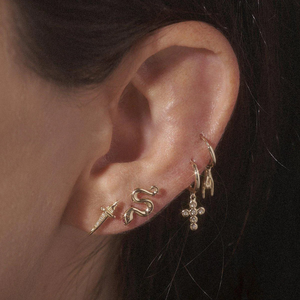 Dagger Pave Stud, Gold by Pamela Love - At Present Jewelry