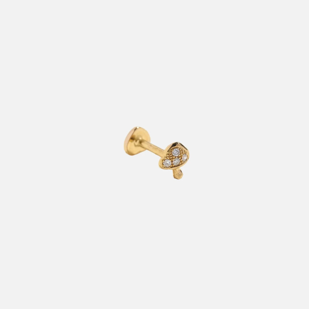 Tiny Pavé Mushroom Stud by Pamela Love - At Present Jewelry