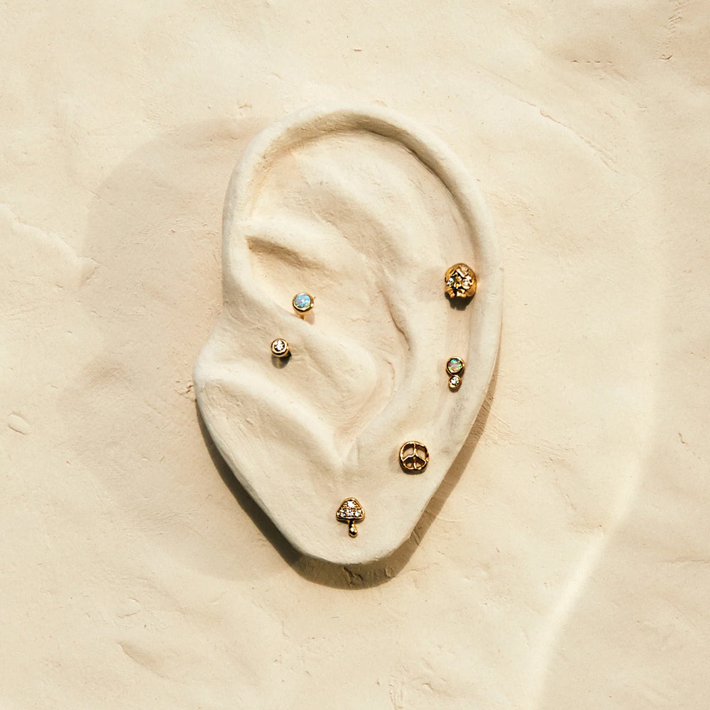 Tiny Pavé Mushroom Stud by Pamela Love - At Present Jewelry
