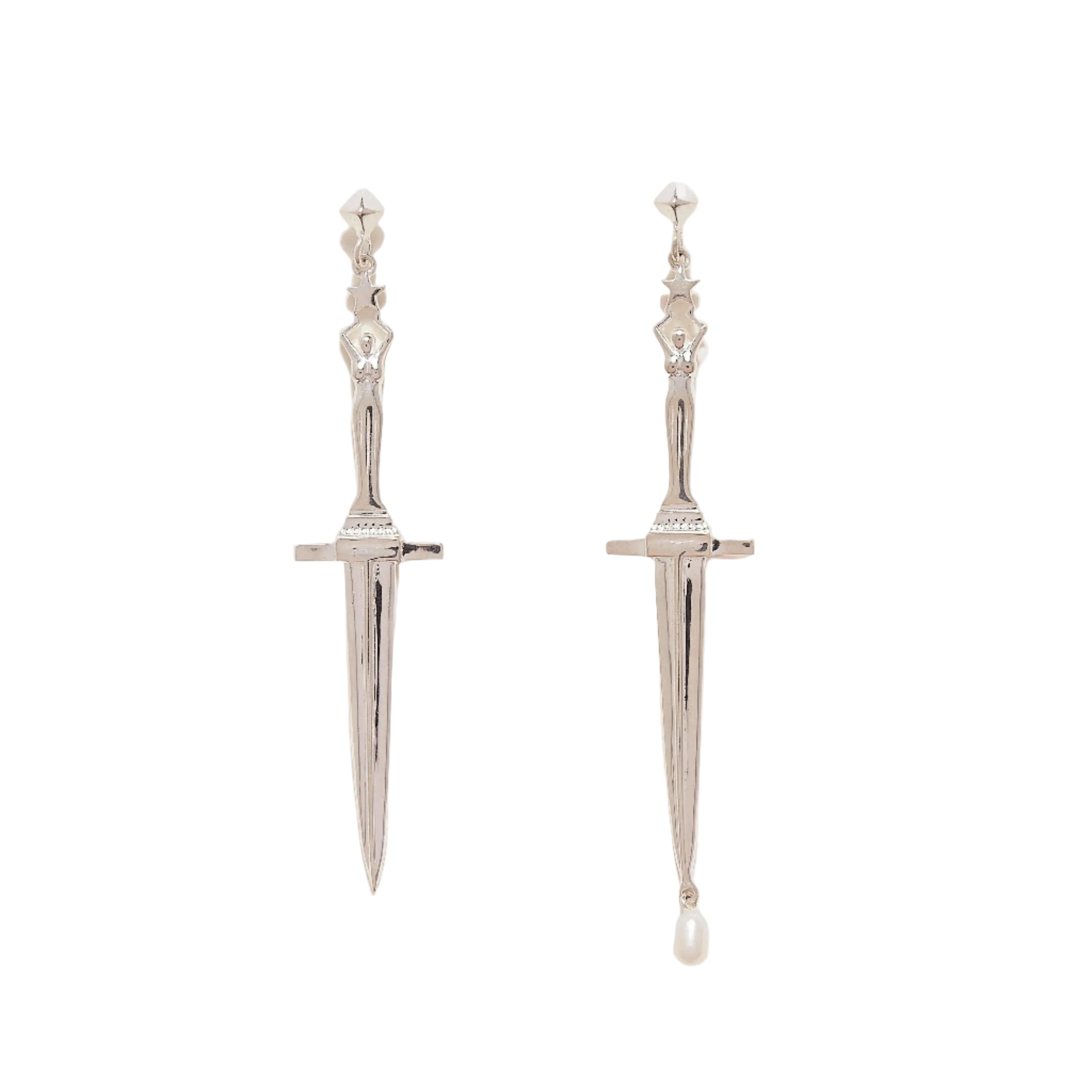 Dagger Earrings, Silver by Pamela Love - At Present Jewelry