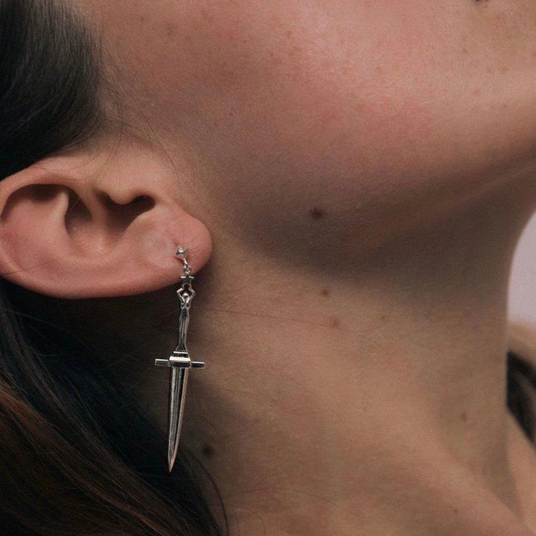 Dagger Earrings, Silver by Pamela Love - At Present Jewelry