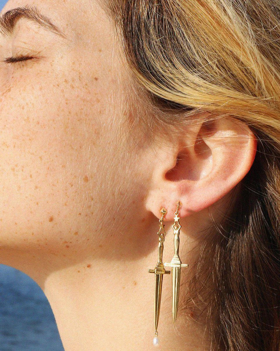 Dagger Earrings, Gold by Pamela Love - At Present Jewelry