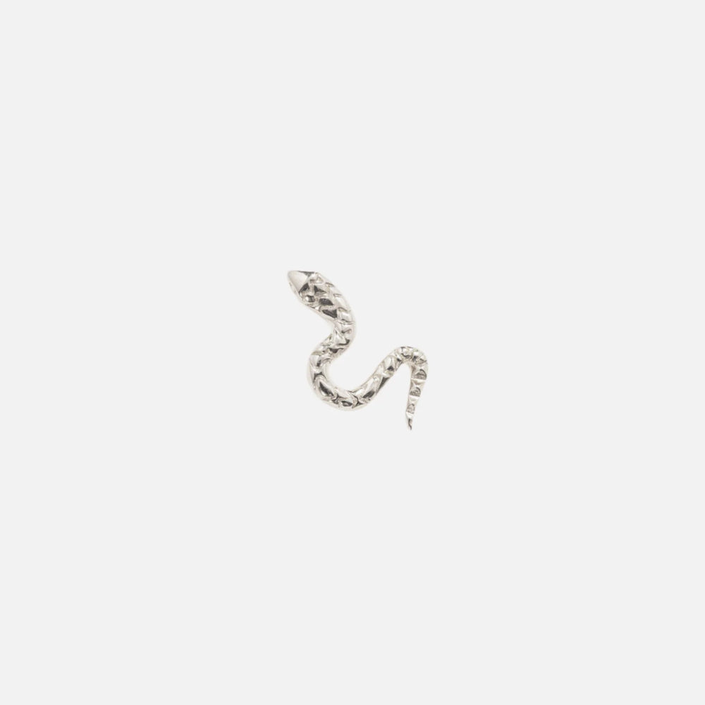 Serpent Stud, White Gold by Pamela Love - At Present Jewelry