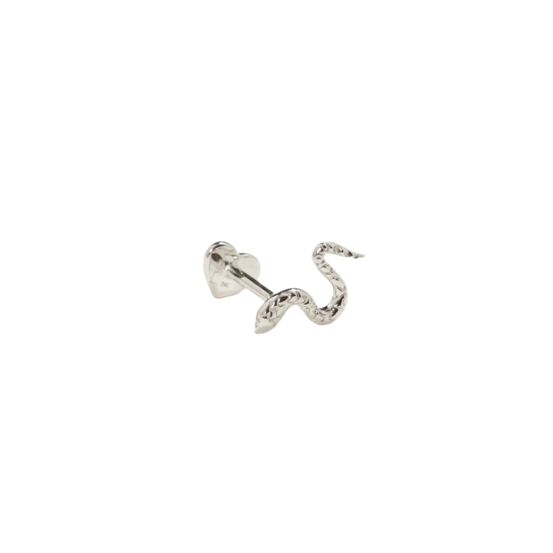 Serpent Stud, White Gold by Pamela Love - At Present Jewelry
