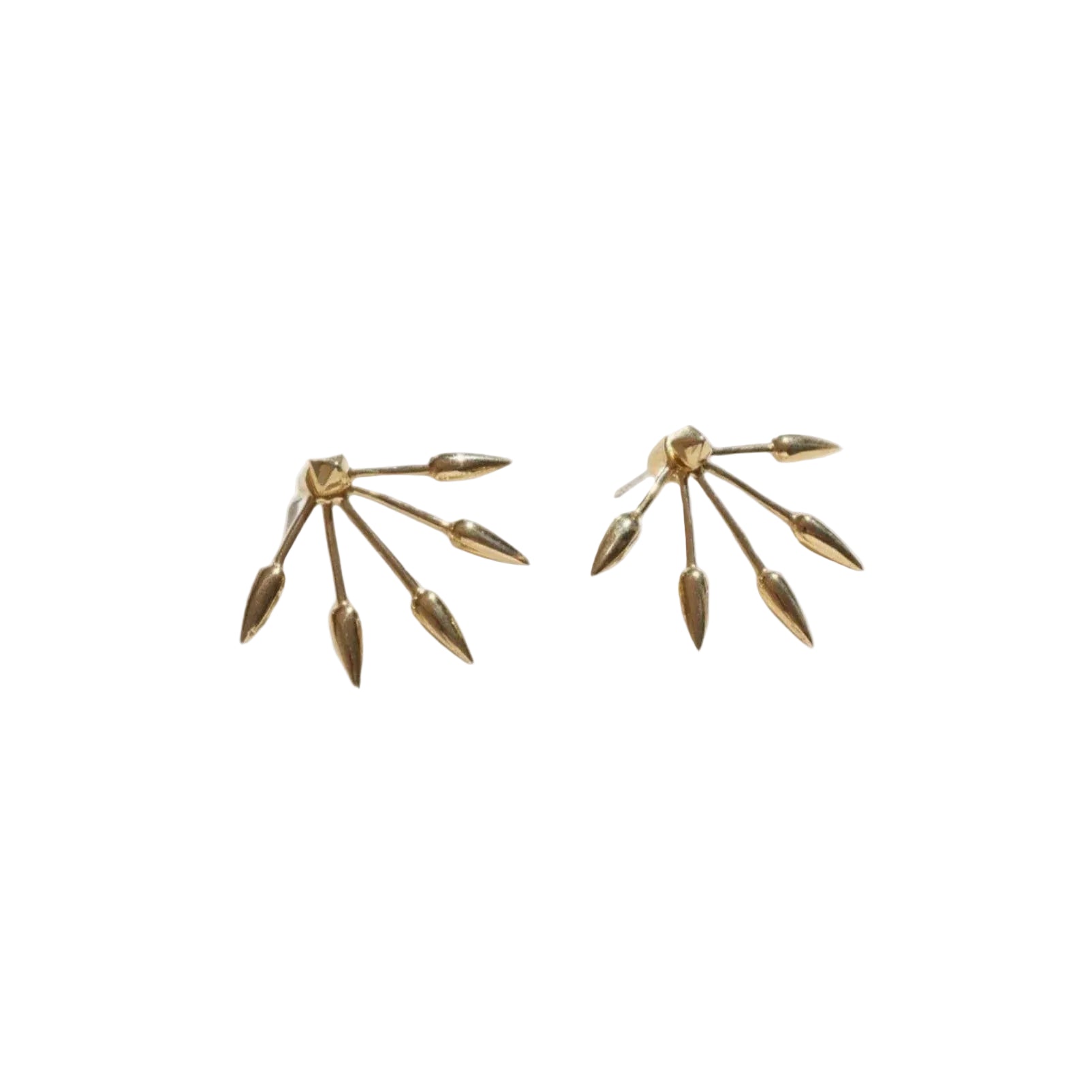 Five Spike Earrings, Gold by Pamela Love - At Present Jewelry