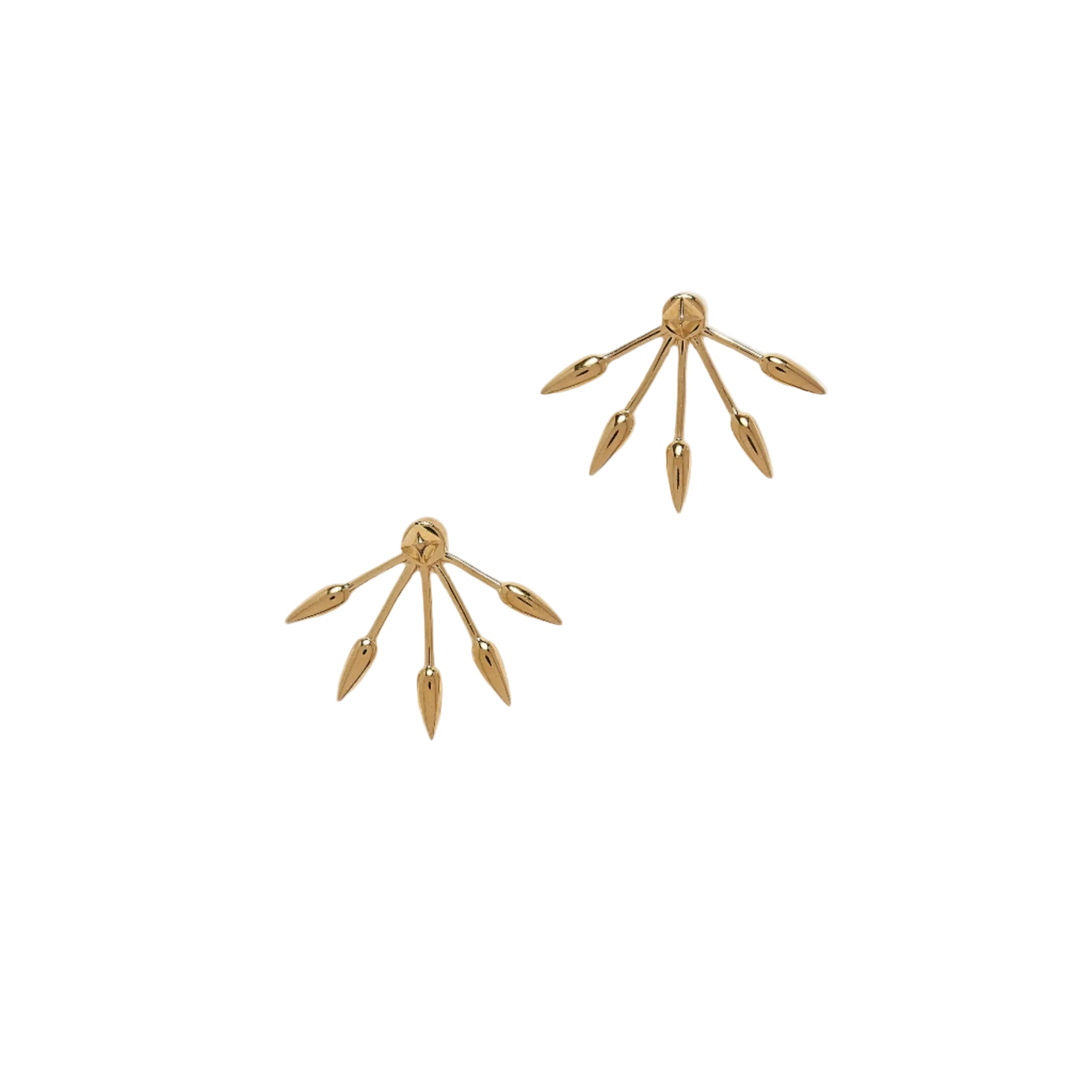 Five Spike Earrings, Gold by Pamela Love - At Present Jewelry