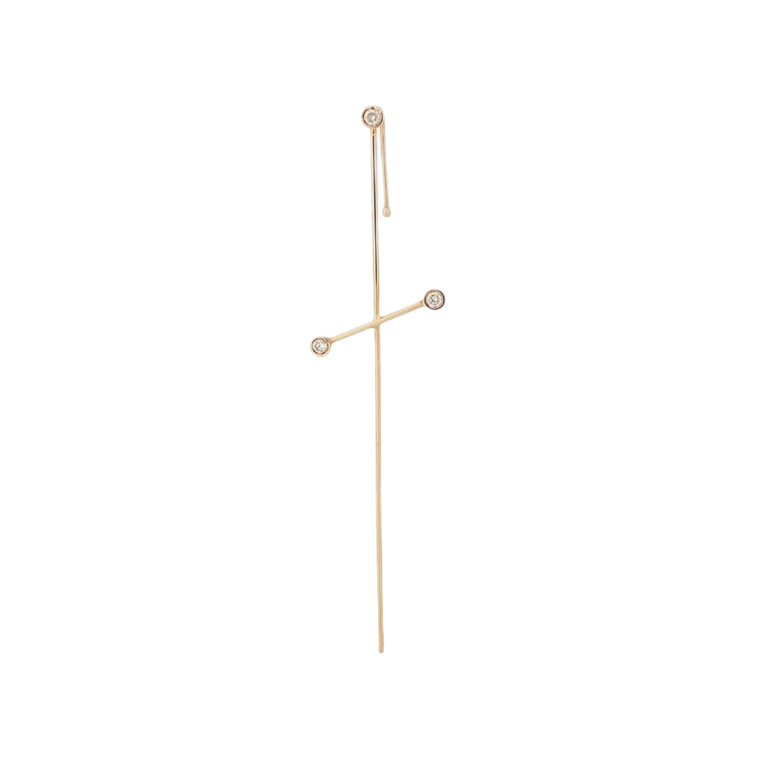 Diamond Three Pointer Needle Earring by Labulgara - At Present Jewelry