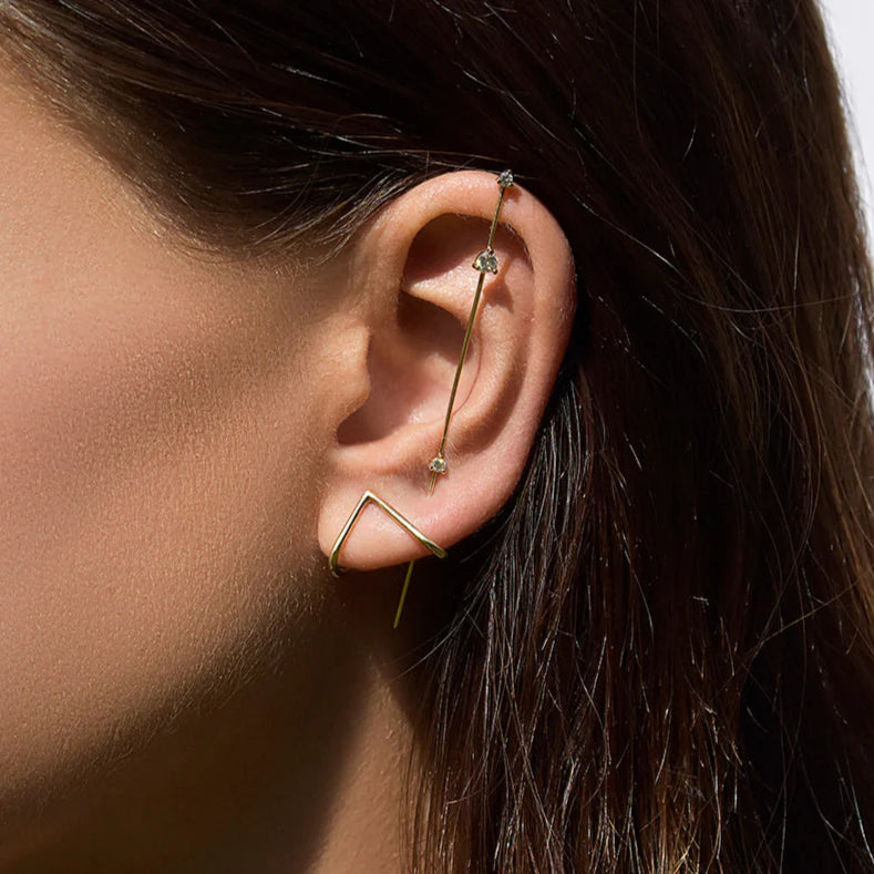 Rain Drops Needle Earring by Labulgara - At Present Jewelry