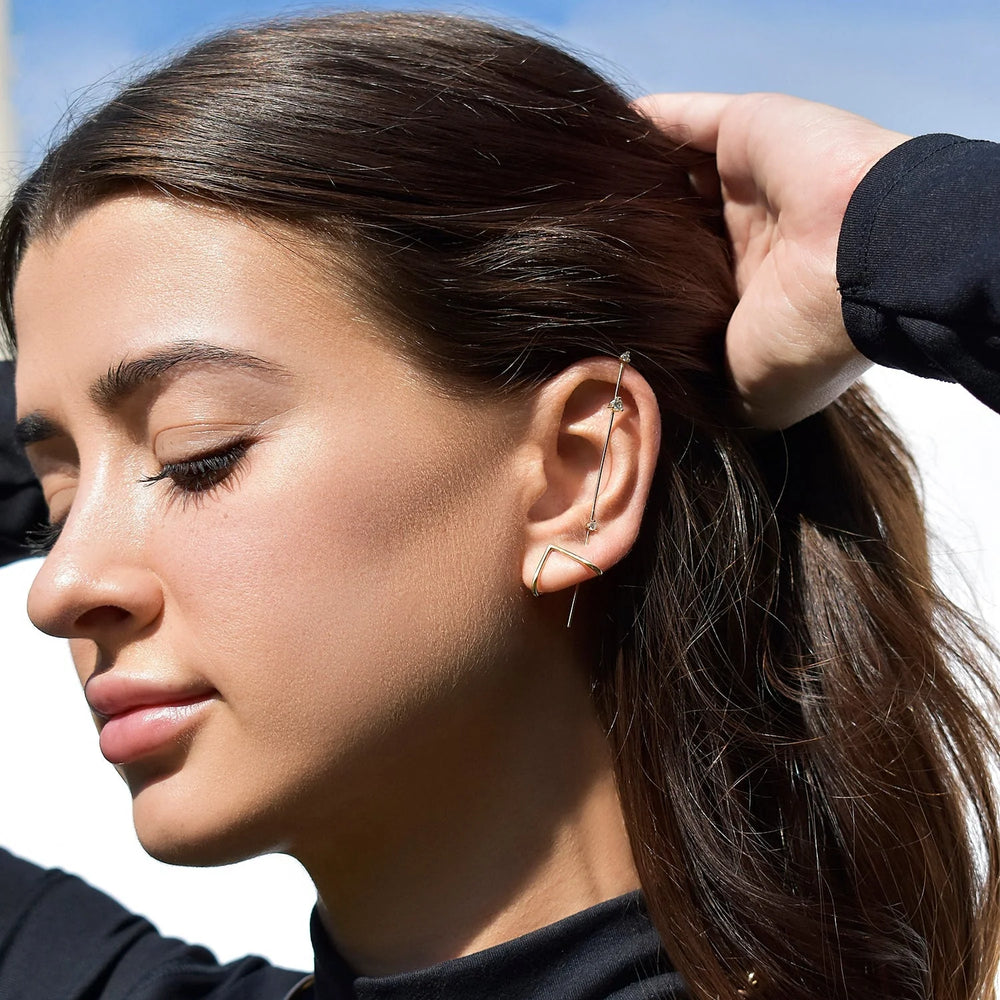 Rain Drops Needle Earring by Labulgara - At Present Jewelry