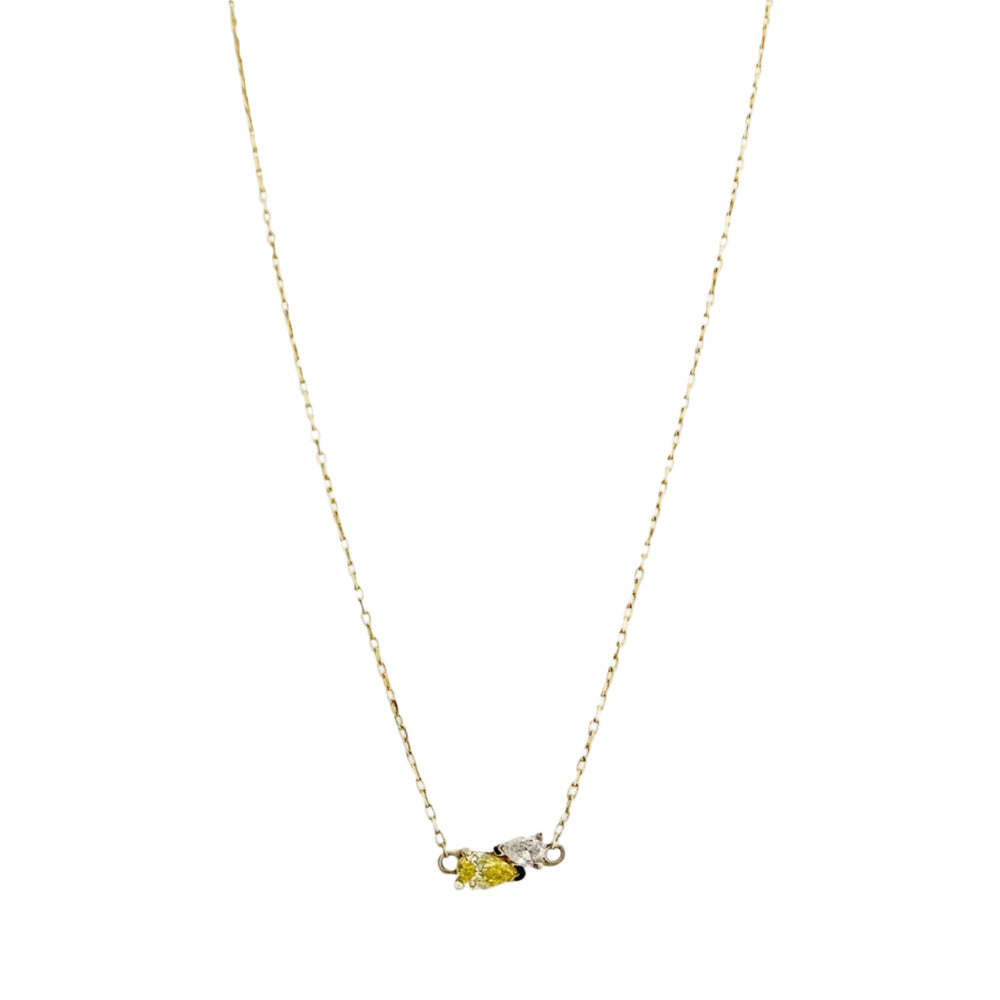 Me and You Canary Gold Necklace by Labulgara - At Present Jewelry