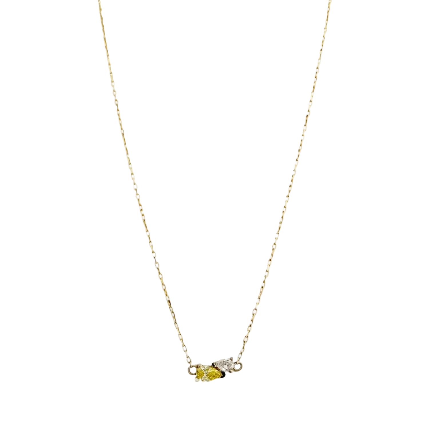 Me and You Canary Gold Necklace by Labulgara - At Present Jewelry