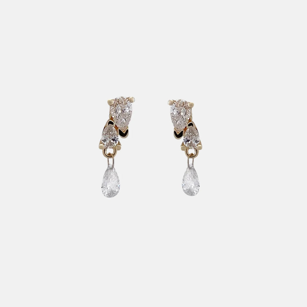 Me and You Diamond Dangle Earring by Labulgara - At Present Jewelry