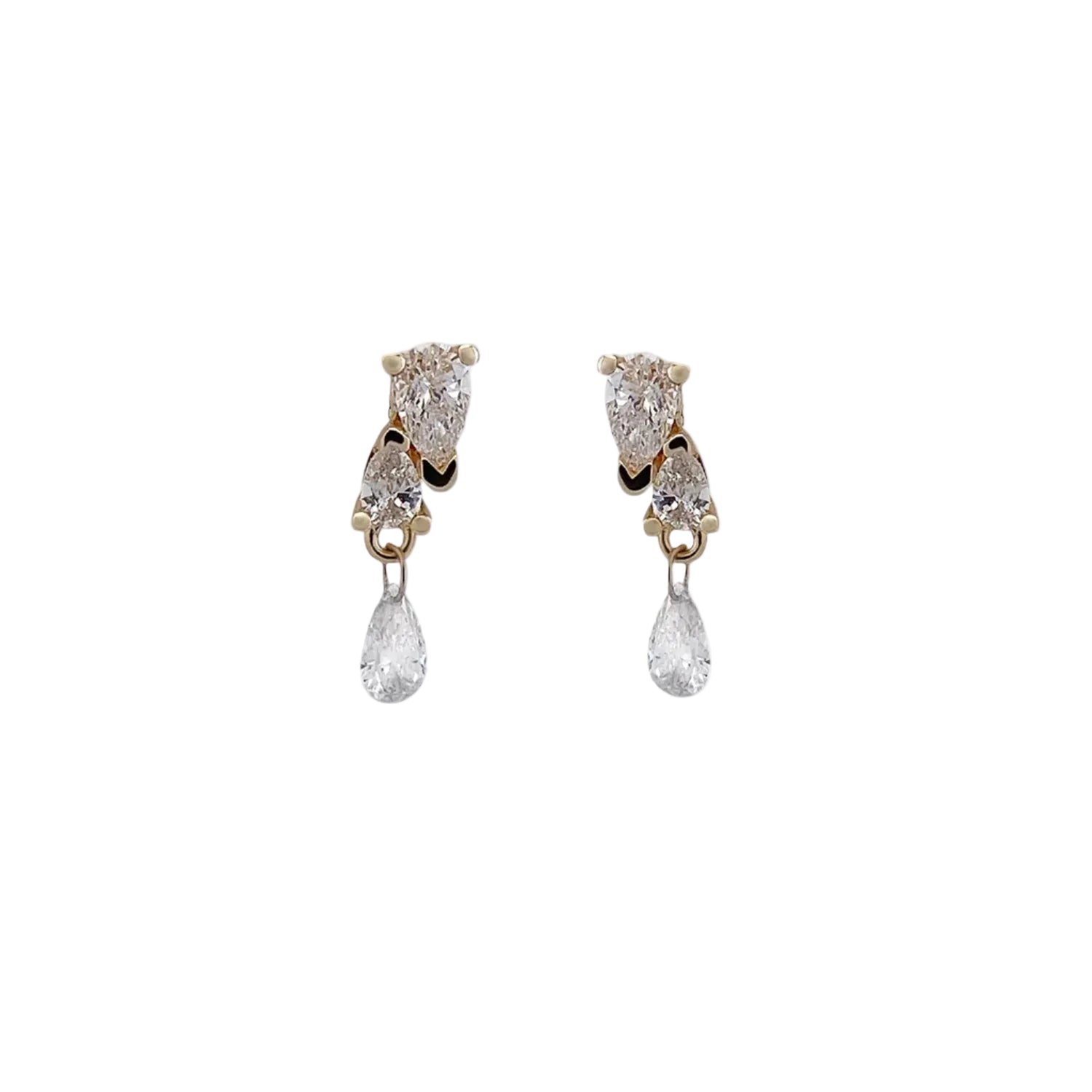 Me and You Diamond Dangle Earring by Labulgara - At Present Jewelry