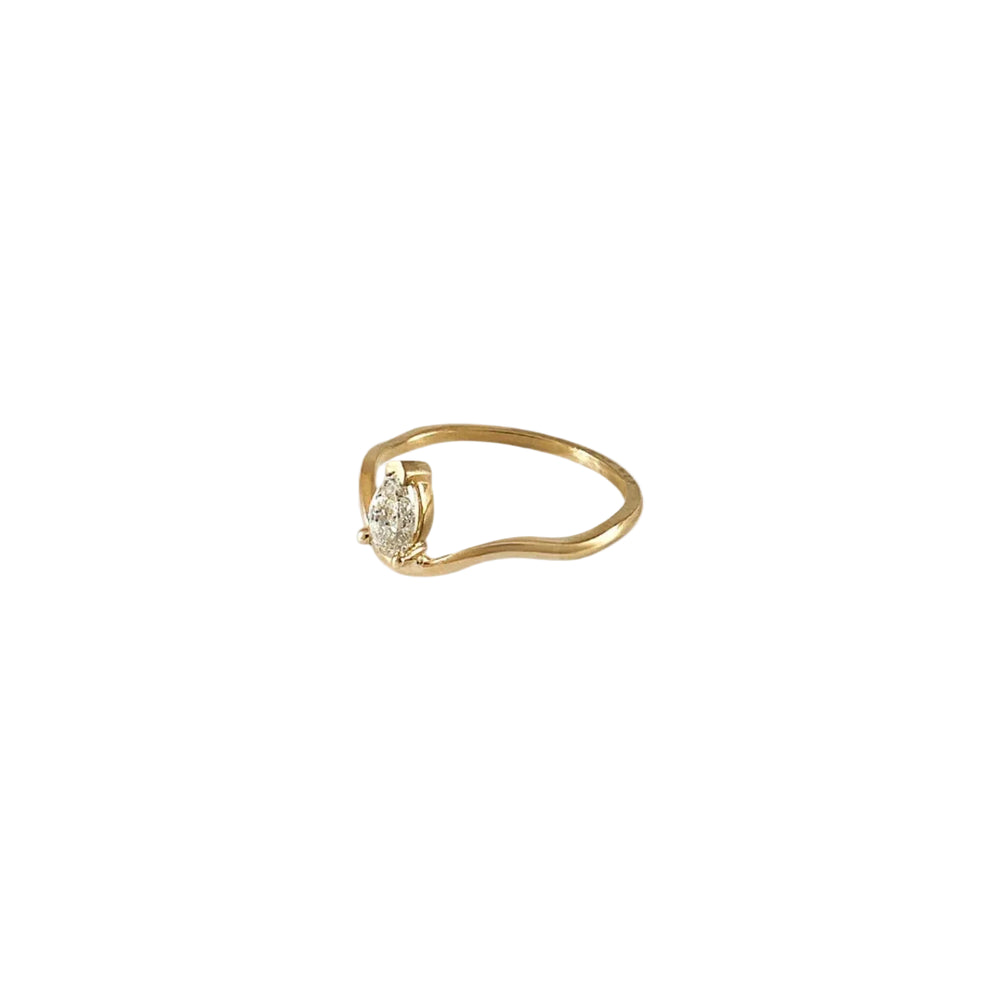 Solitaire Drop Nalu Band Ring by Labulgara - At Present Jewelry