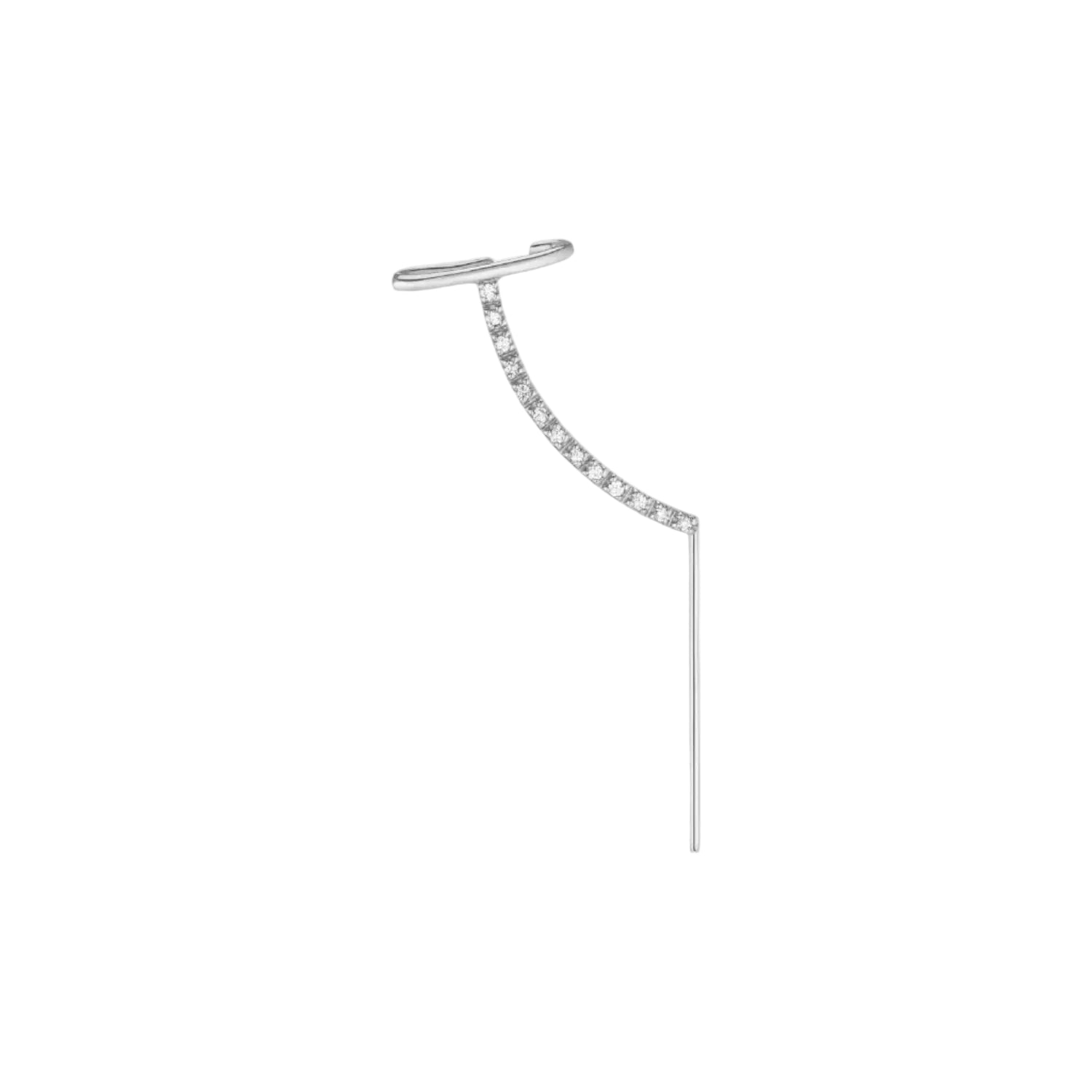 Pave Cuff Needle Earring by Labulgara - At Present Jewelry