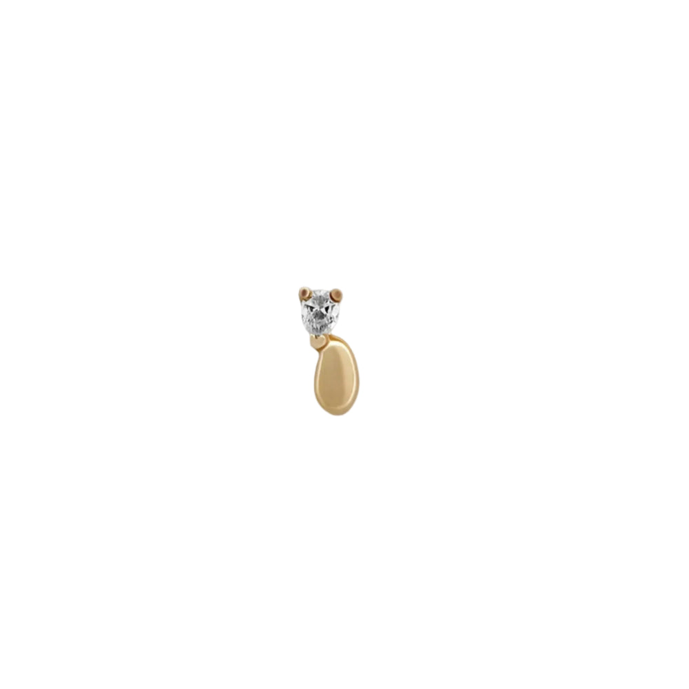 Dewdrop Diamond and Gold Earring by Labulgara - At Present Jewelry