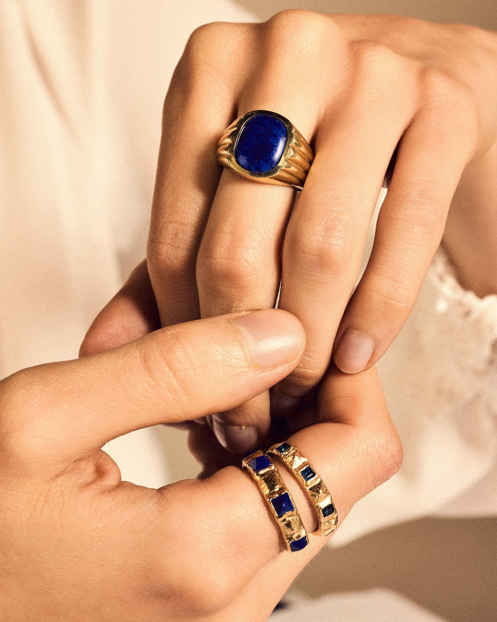 Stone Pyramid Band by Pamela Love - At Present Jewelry