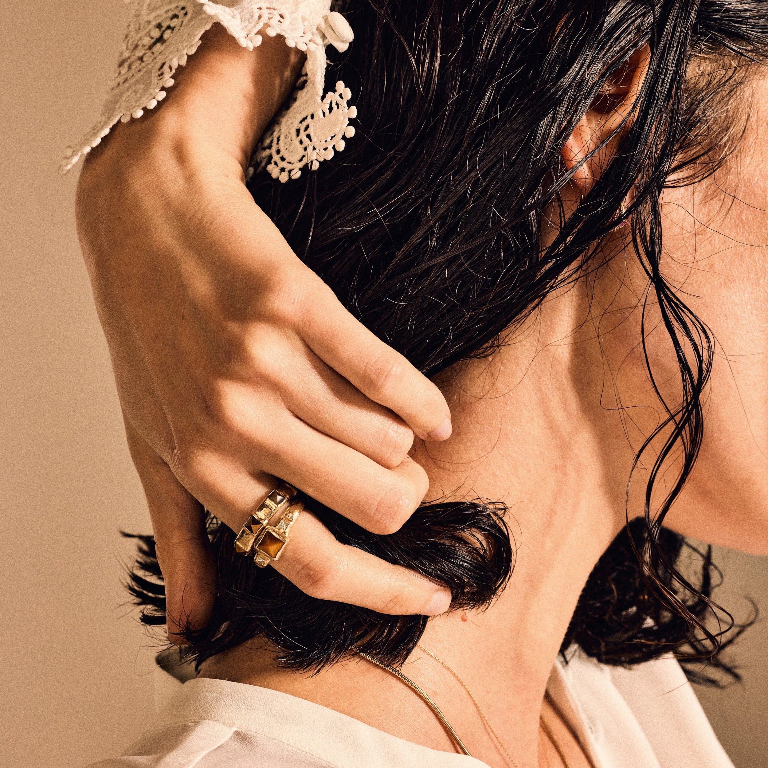 Stone Pyramid Band by Pamela Love - At Present Jewelry