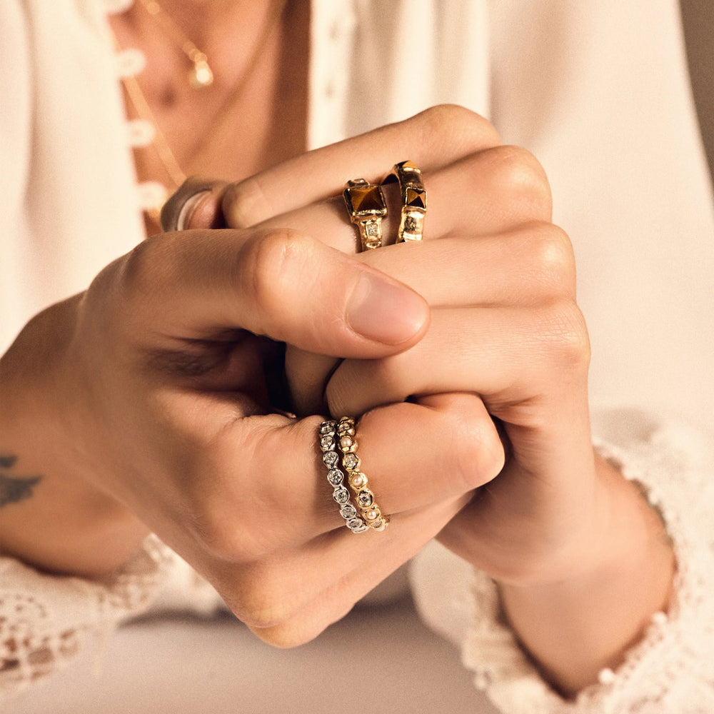 Stone Pyramid Band by Pamela Love - At Present Jewelry