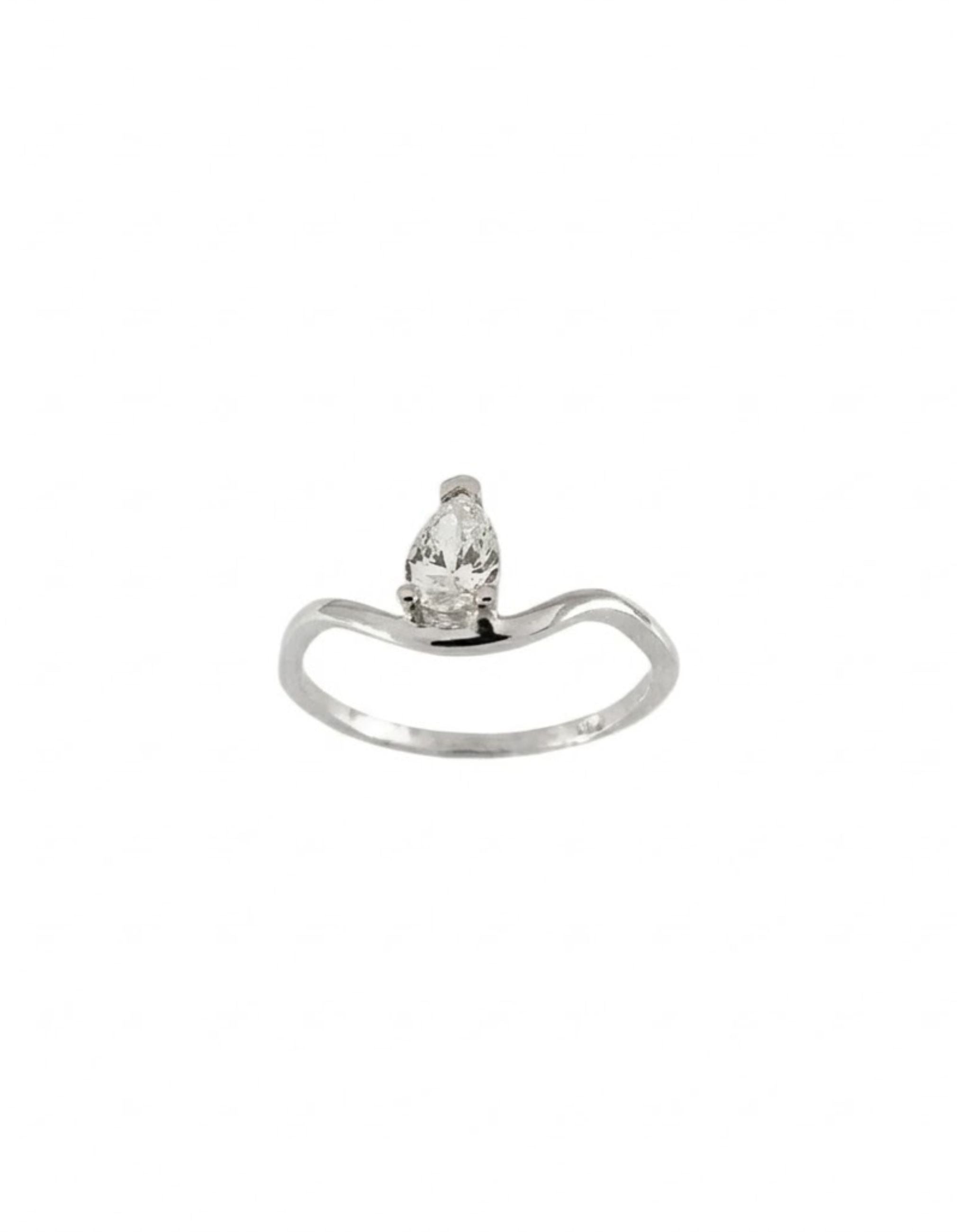 Solitaire Drop Nalu Band Ring