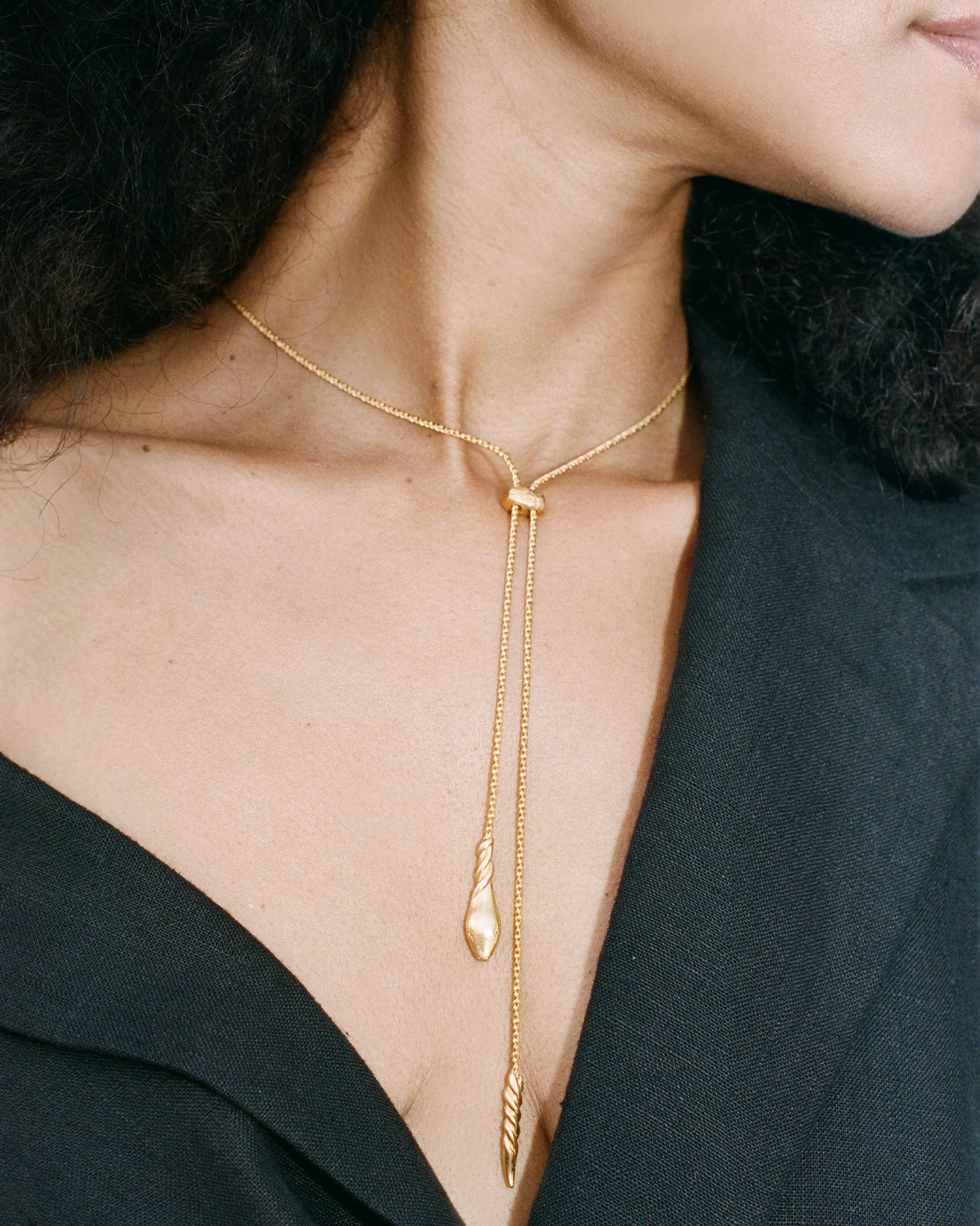 Ariadne Lariat, Gold by Pamela Love - At Present Jewelry