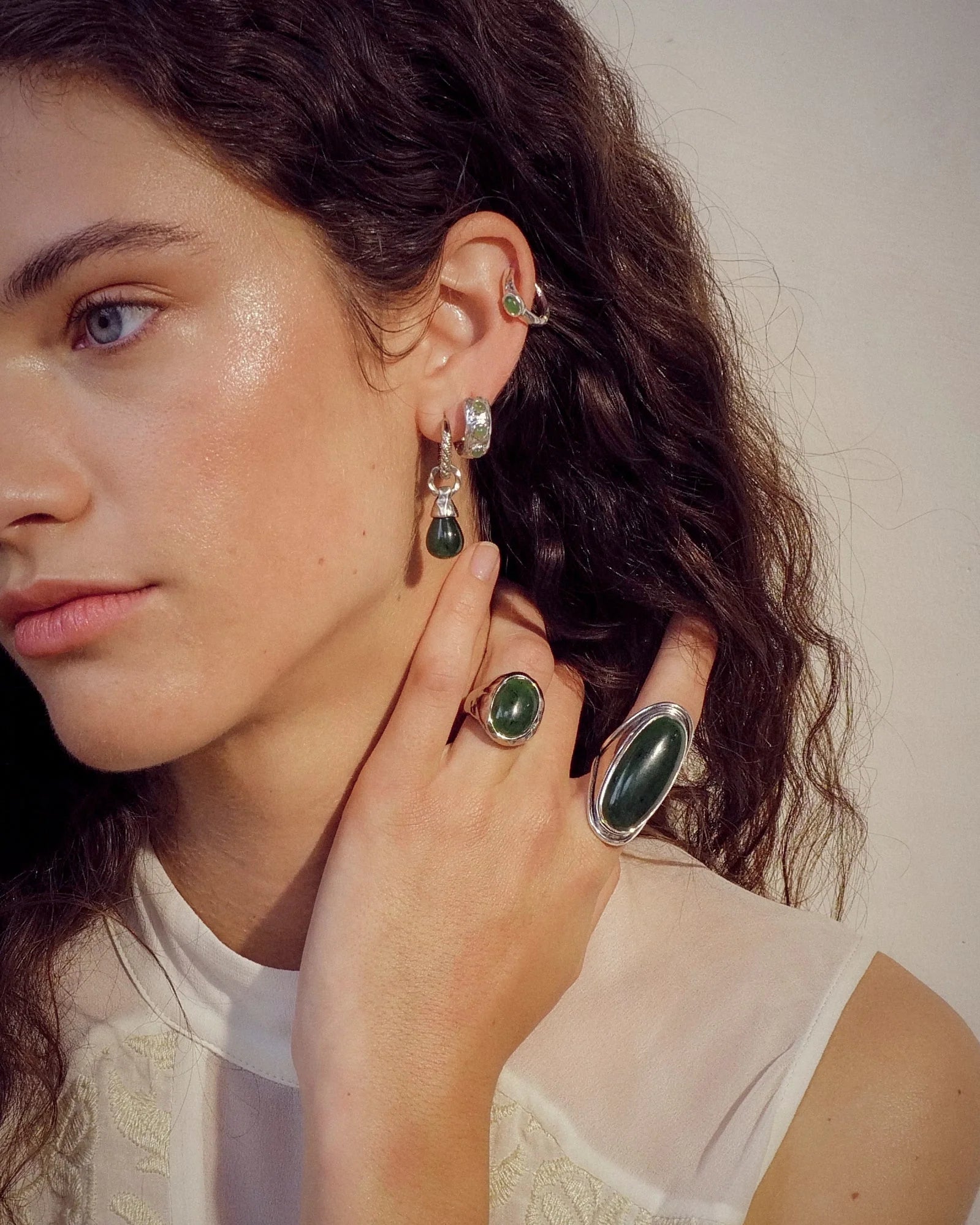 Mood Ring, Green Jade by Pamela Love - At Present Jewelry