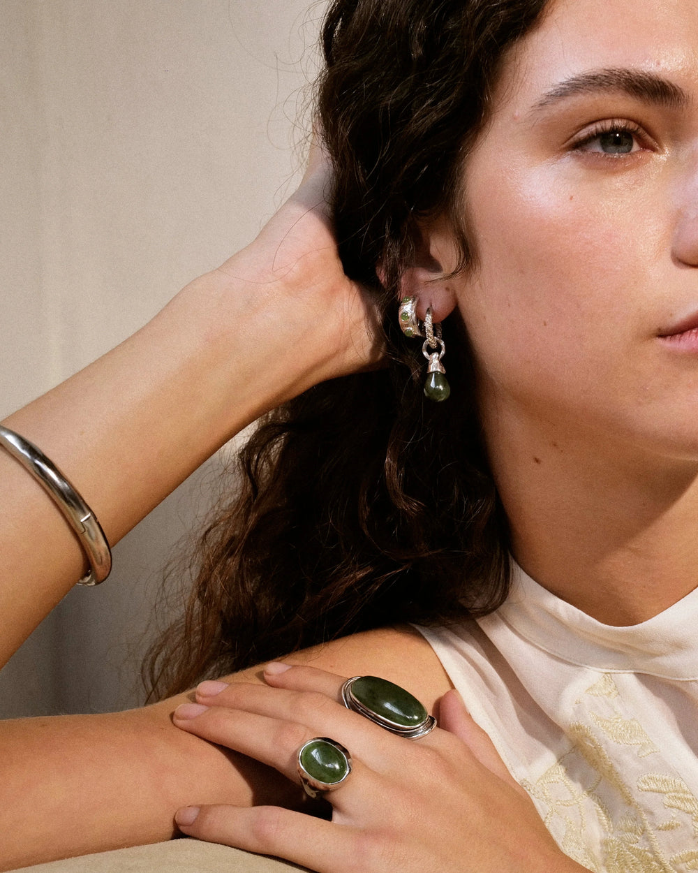 Mood Ring, Green Jade by Pamela Love - At Present Jewelry