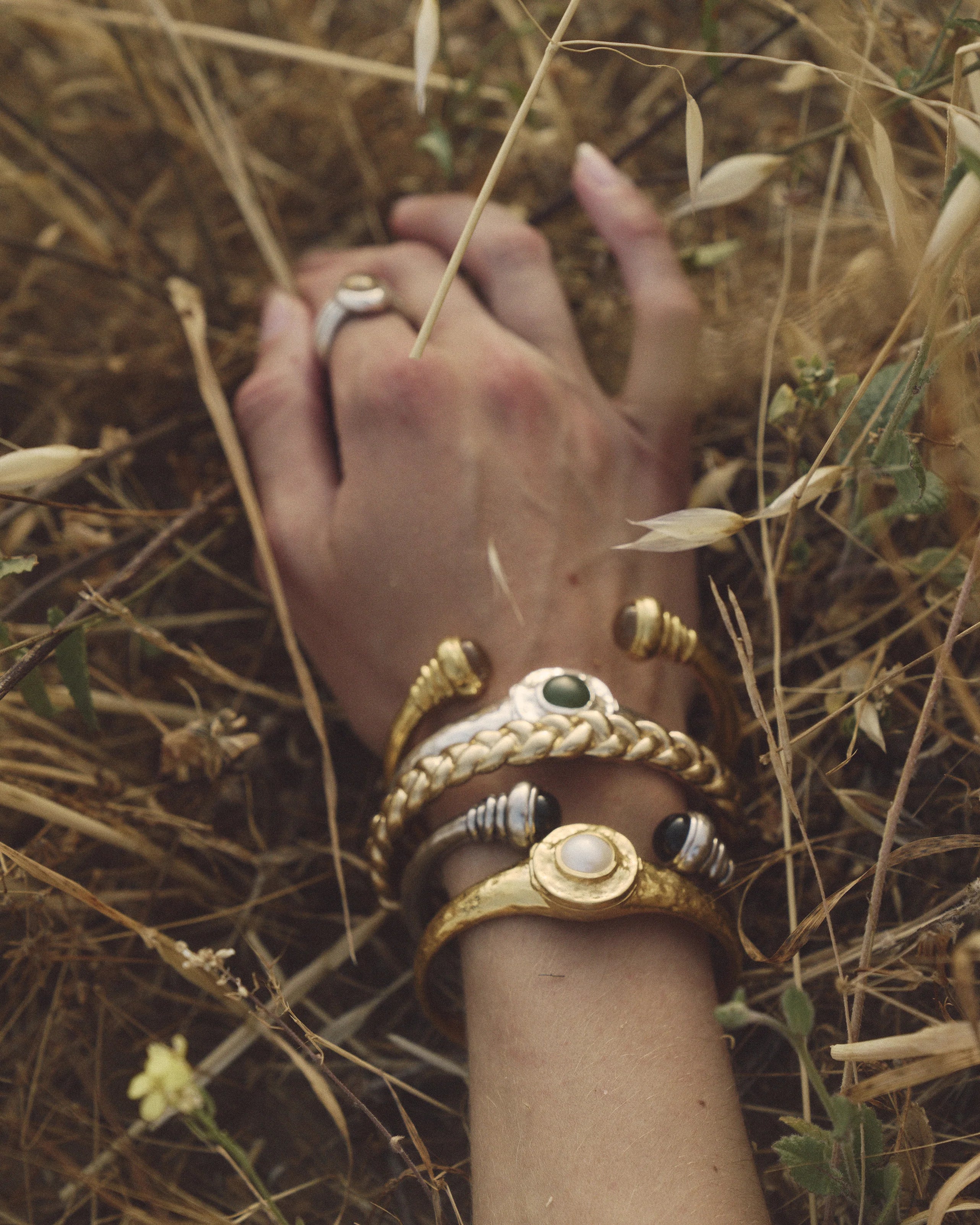 Pythia Bangle, Gold by Pamela Love - At Present Jewelry