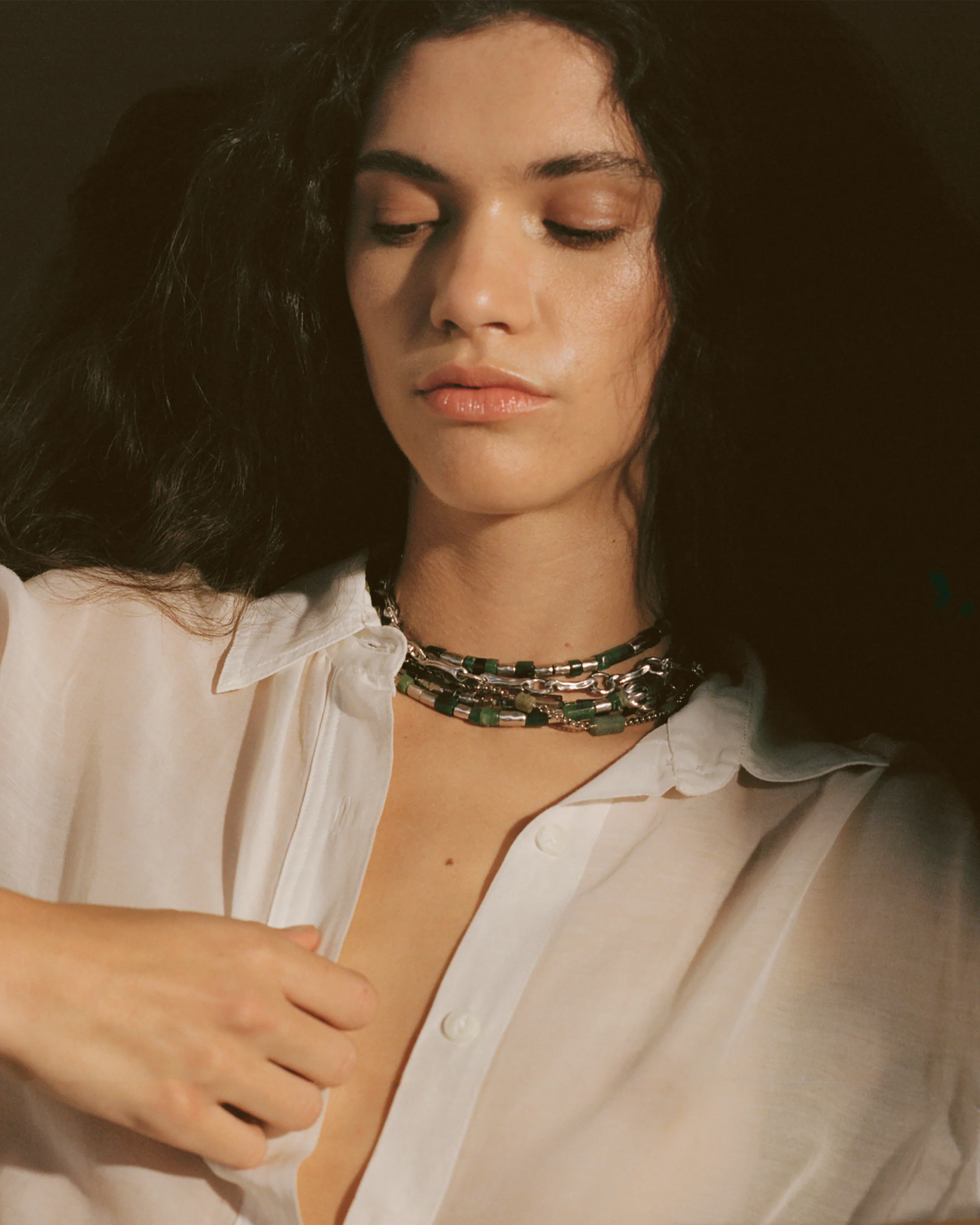 Valentine Necklace, Smoky Quartz by Pamela Love - At Present Jewelry