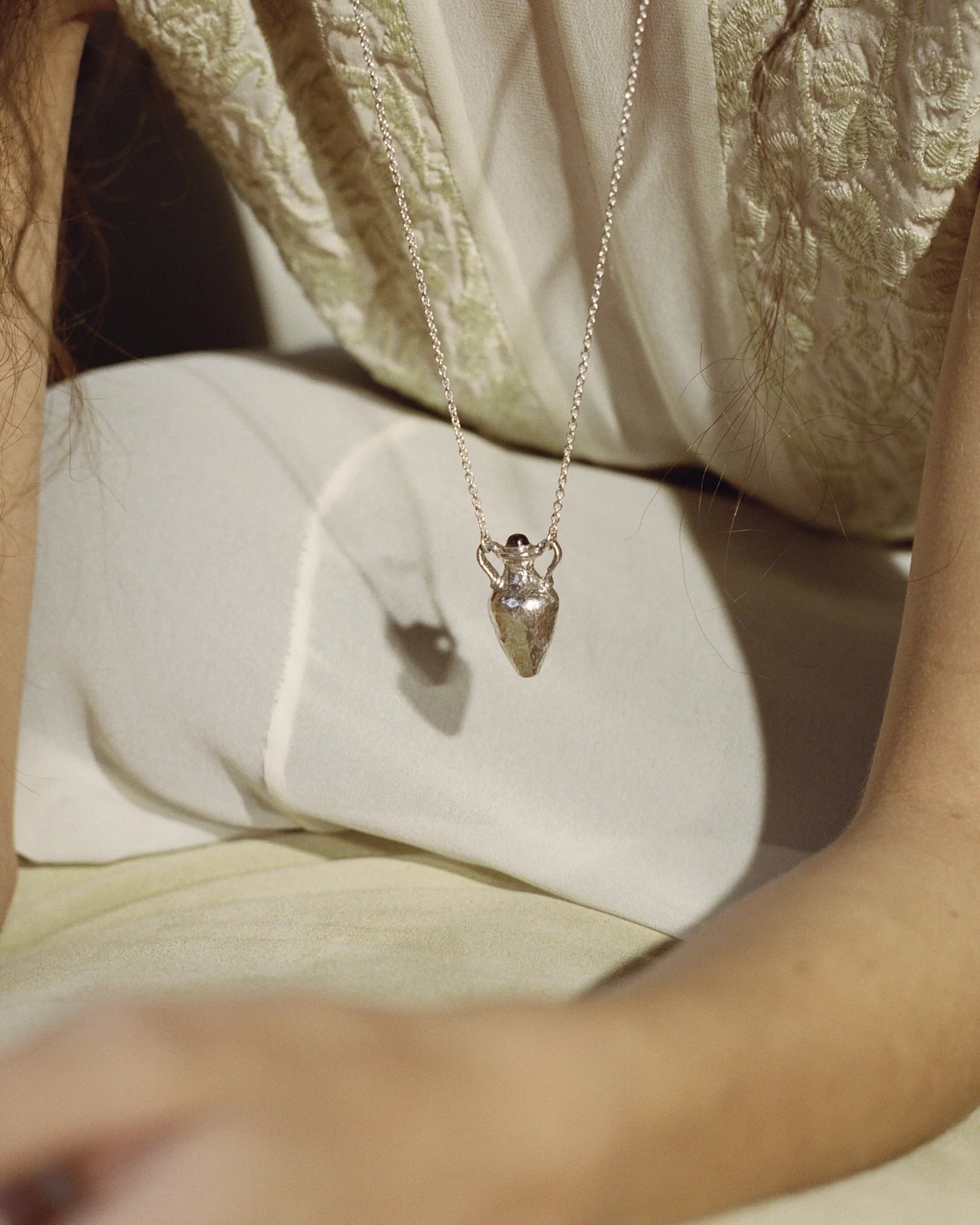 Perfume Amphora Necklace, Silver by Pamela Love - At Present Jewelry