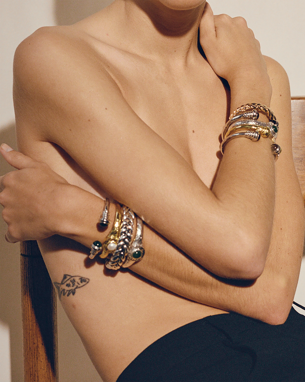 Paloma Cuff, Smoky Quartz by Pamela Love - At Present Jewelry