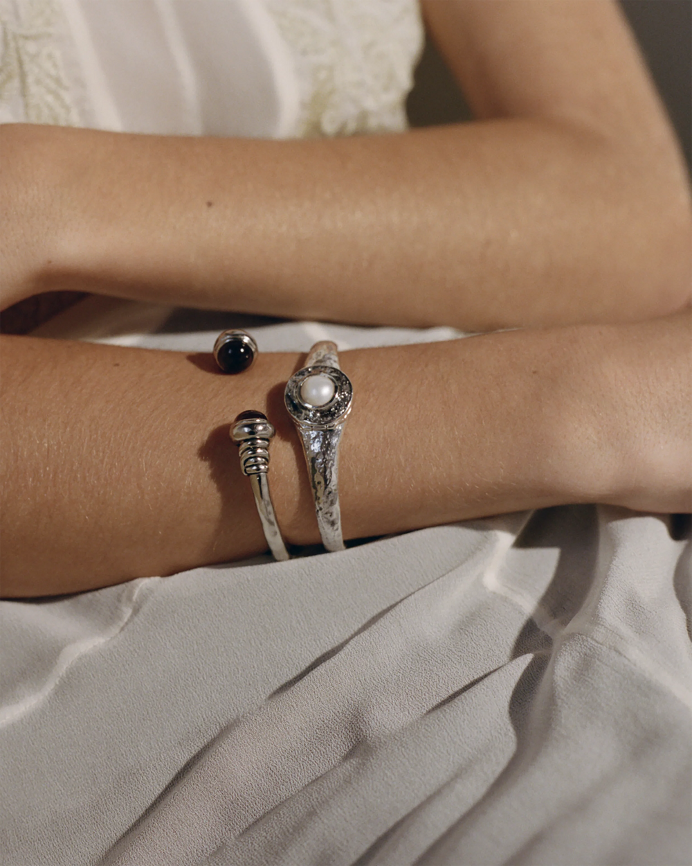 Paloma Cuff, Smoky Quartz by Pamela Love - At Present Jewelry