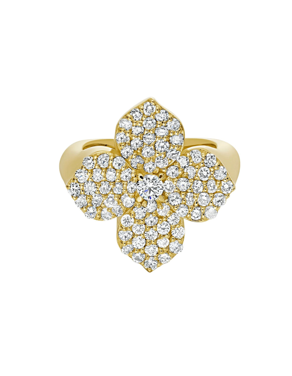 Flora Diamond Signet Statement Ring