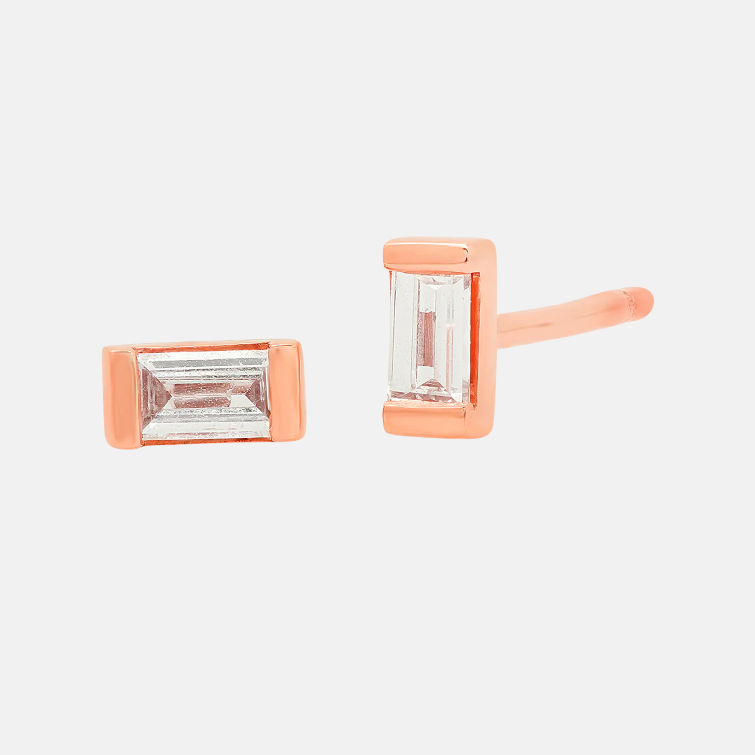 Diamond Baguette Studs by Eriness - At Present Jewelry