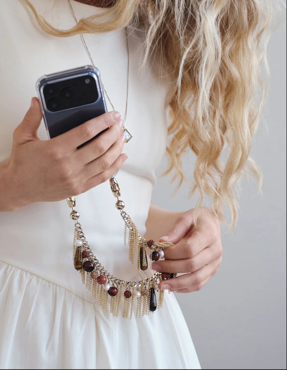 Fringe and Pendant Wristlet