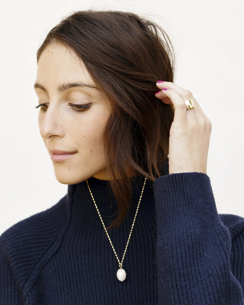 Baroque Pearl Drop Necklace by Ariel Gordon - At Present Jewelry