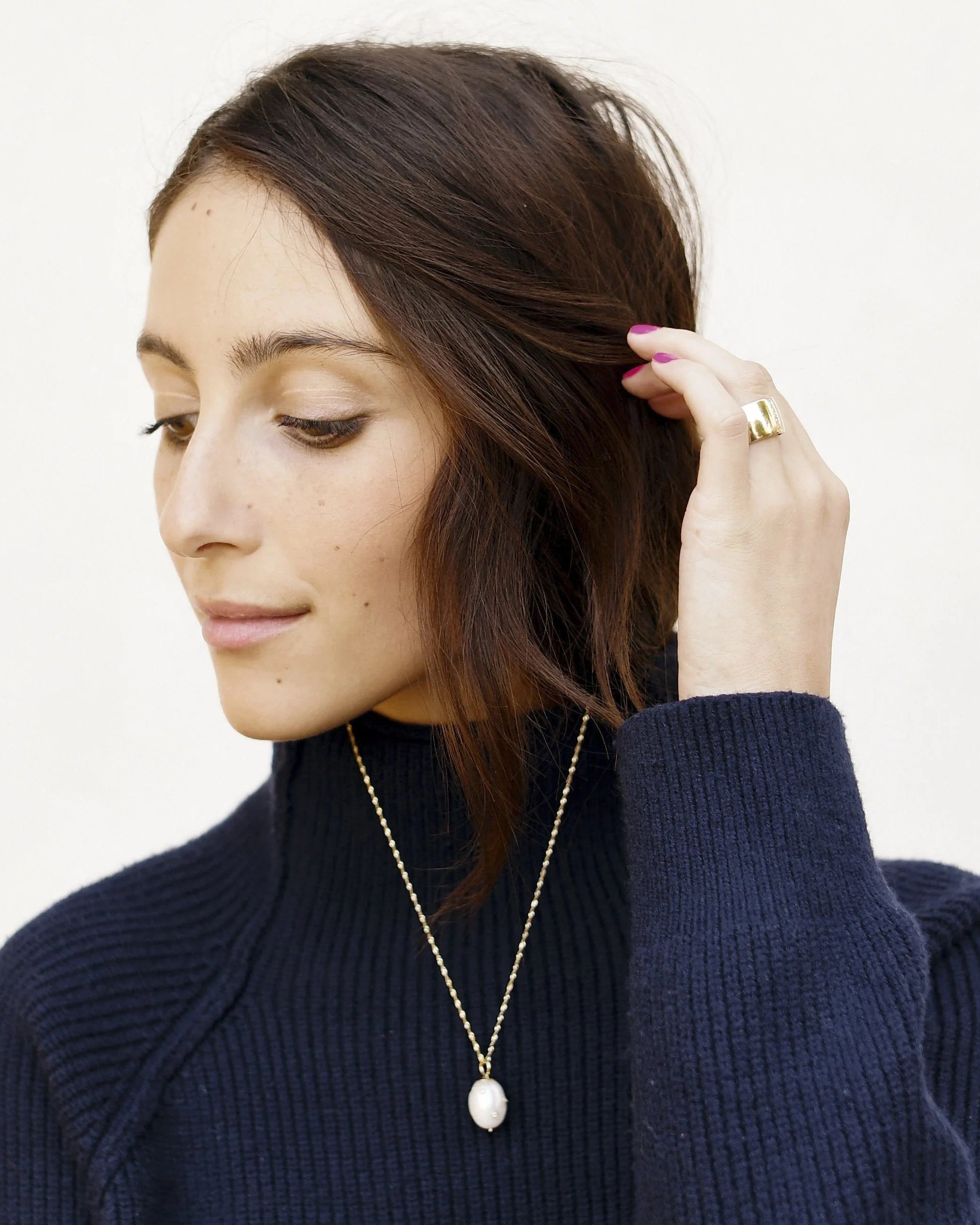 Baroque Pearl Drop Necklace by Ariel Gordon - At Present Jewelry