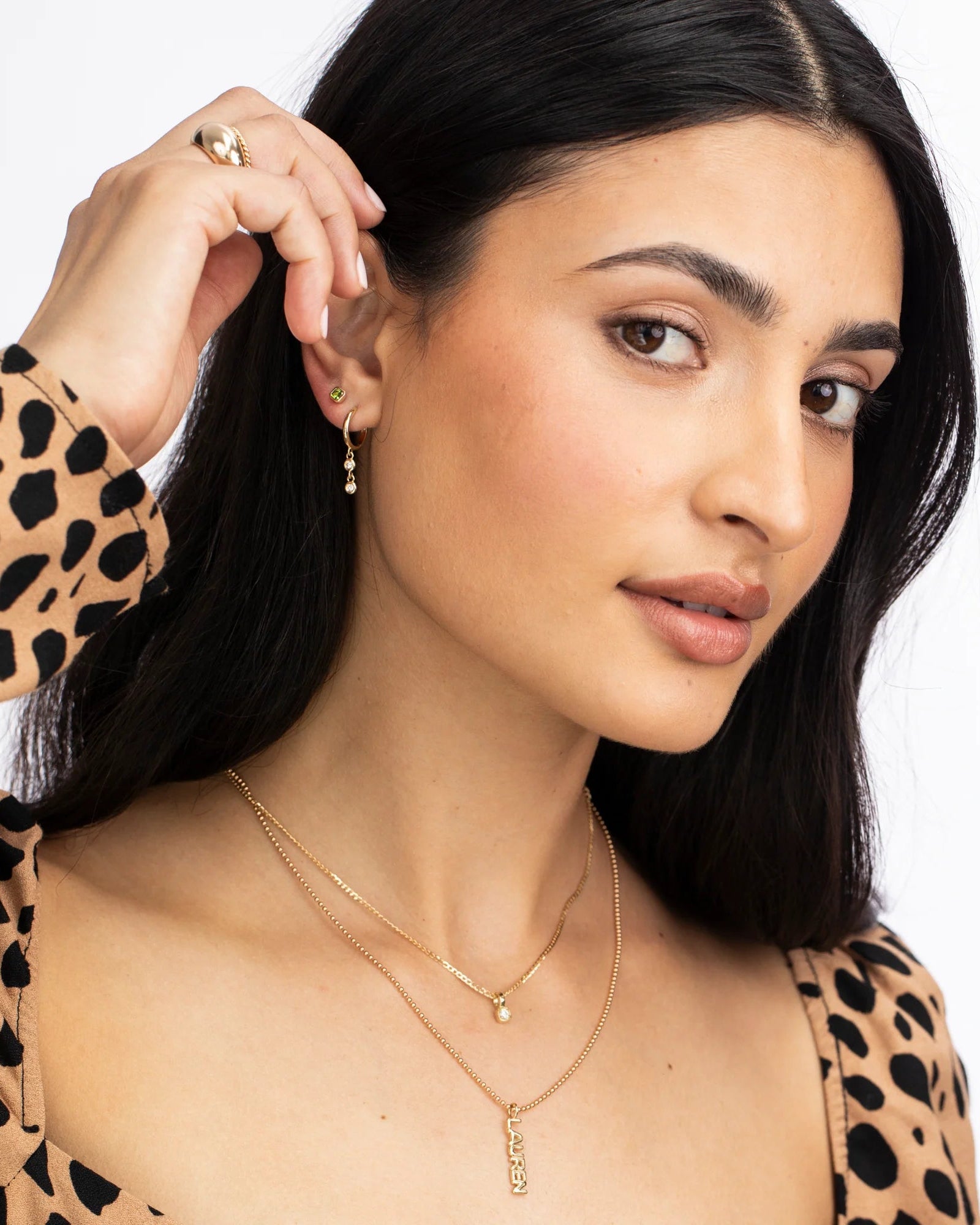 Double Diamond Raindrop Huggies by Ariel Gordon Jewelry - At Present Jewelry
