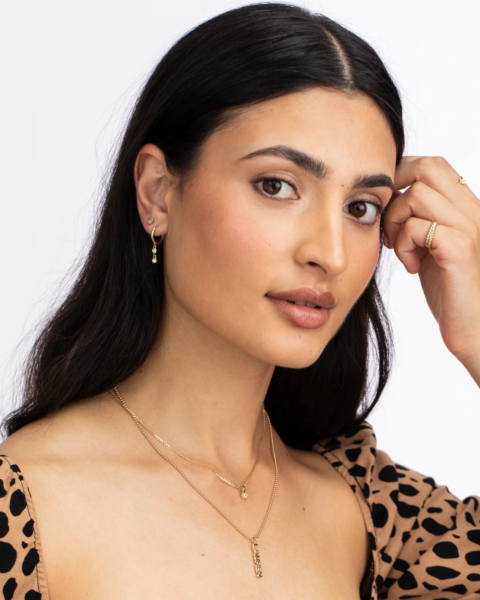 Double Diamond Raindrop Huggies by Ariel Gordon Jewelry - At Present Jewelry