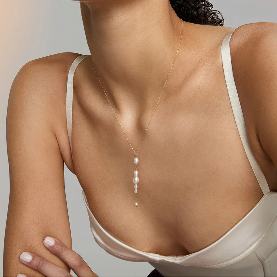 Palazzo Necklace, White by White/Space - At Present Jewelry