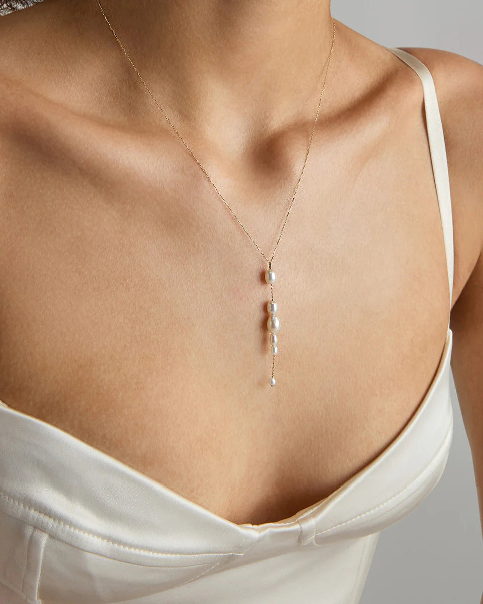 Palazzo Necklace, White by White/Space - At Present Jewelry