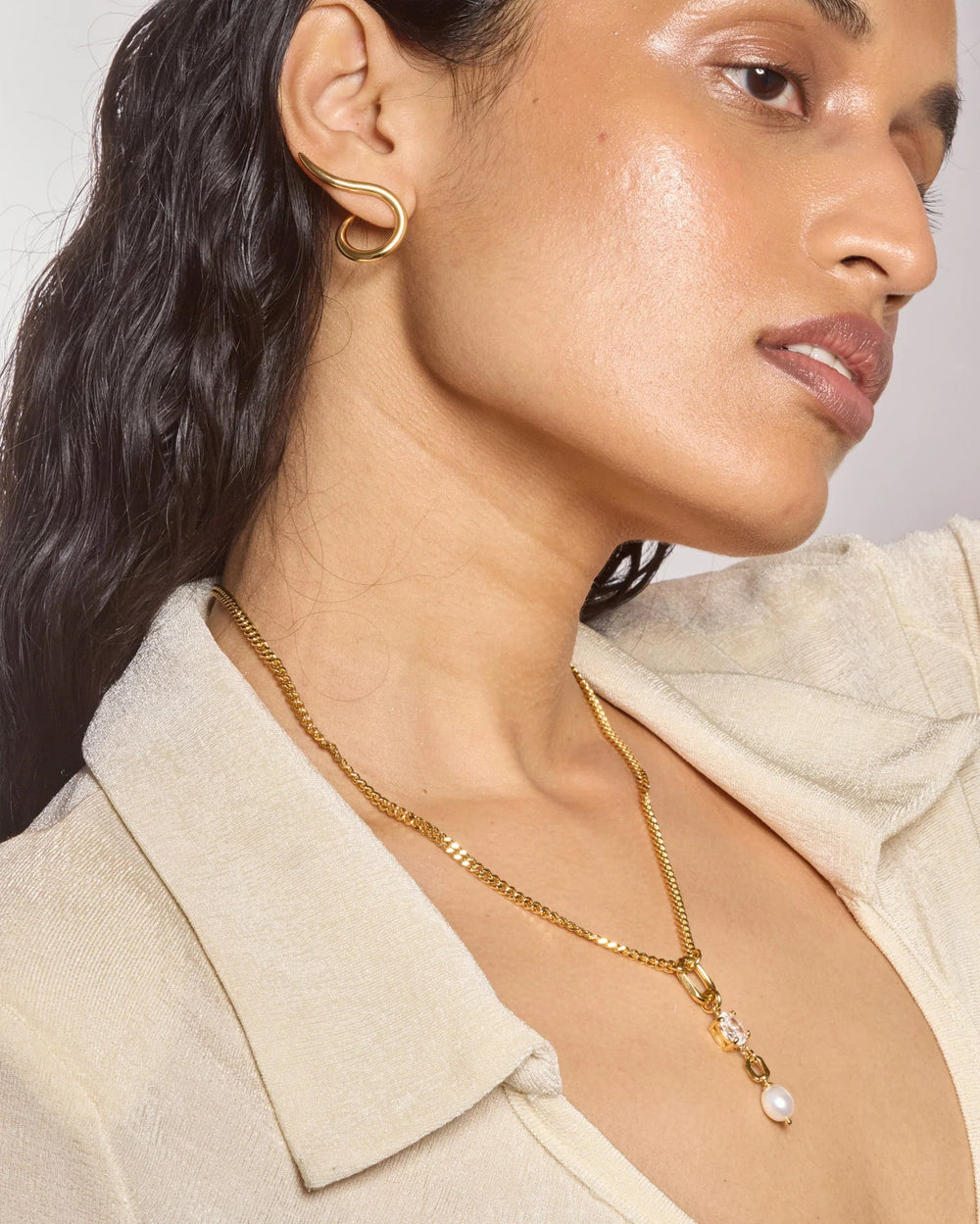 Spindle Earrings in Gold by Lady Grey - At Present Jewelry