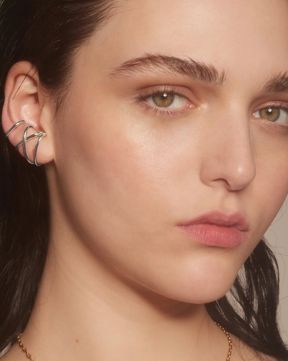 X Ear Cuff in Silver by Lady Grey - At Present Jewelry