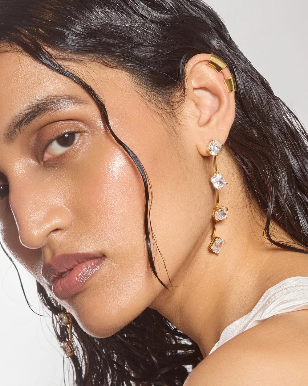 Split Helix Ear Cuff in Gold by Lady Grey - At Present Jewelry