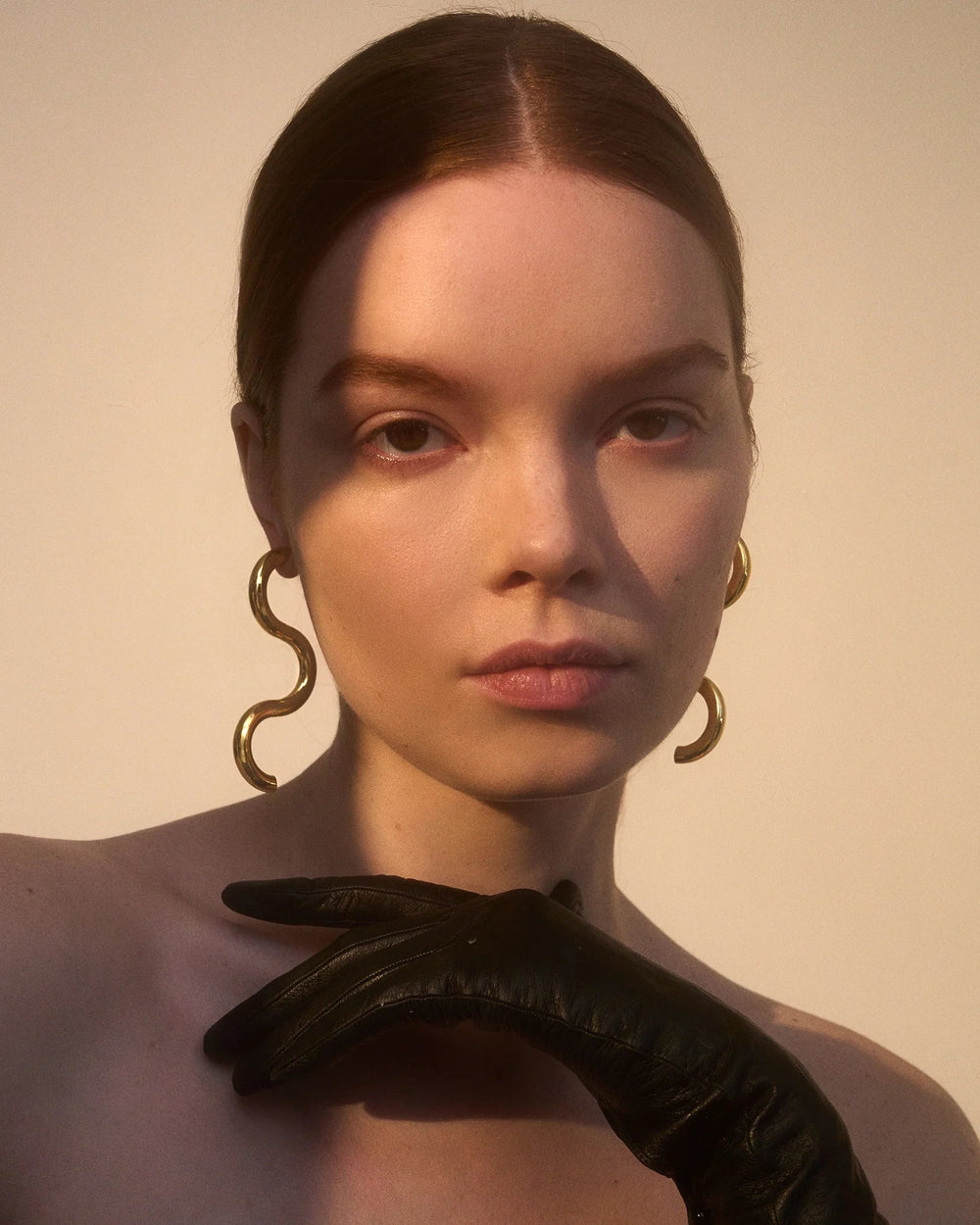 Serpentine Earrings in Gold by Lady Grey - At Present Jewelry